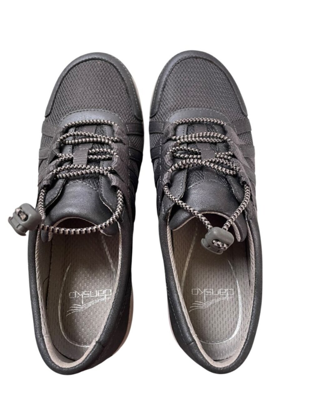 Dansko Black Mesh Leather Walking Sneakers Comfort Shoes EU 37 US 7 - Picture 4 of 11